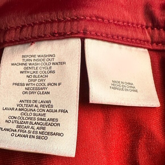 Anne Klein Size 2XL Business Casual Womens Red Pants Plus Elastic Waistband - Picture 12 of 12